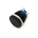 1PC 19mm waterproof black momentary metal push button switch flat top â„–[