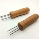 4 pcs Stainless Steel Corn On The Cob Skewers BBQ ngs Sweetcorn Holder Fork C5I5