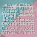 Letter Board Numbers Exchangeable Felt Alphabet Symbols Retro Color White