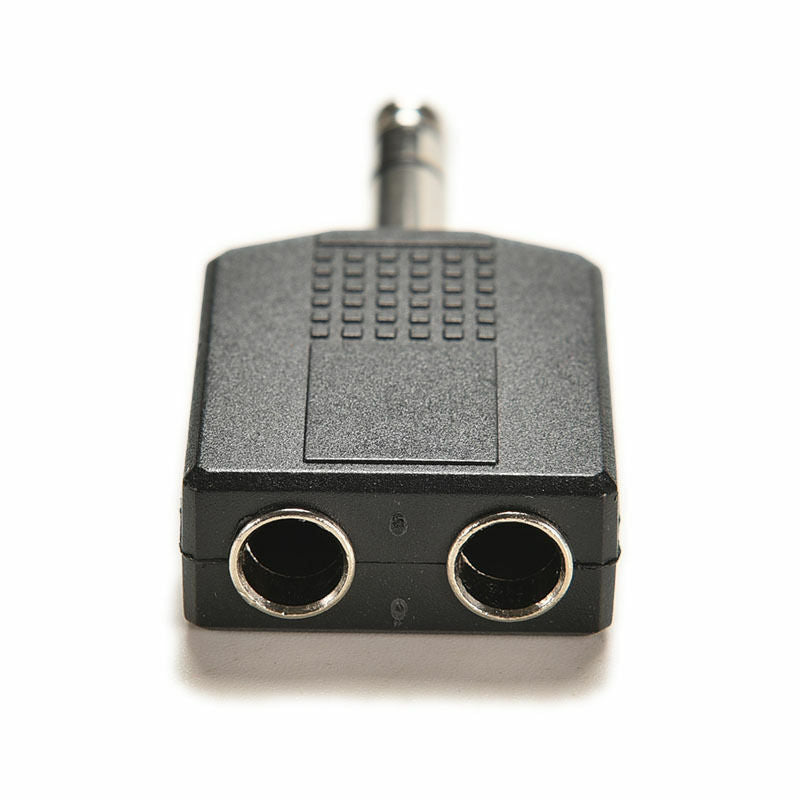 1/4" Stereo Plug Adapter to 2-way 6.35mm Stereo Jack Headphone Y Splitter ES