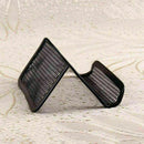 Metal Wire Business Card Stand Holder Rust Prevention Office Desk Supplies H6X4