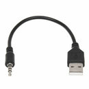 3.5mm Plug AUX Audio Jack to USB 2.0 Male Charger Cable Adapter Cord for Ca