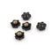 5Pcs Black M6 Female Thread Star Shaped Head Clamping Nuts Knob JR