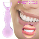 1Set Dental Teeth Clean Wax Dental Floss Stick Toothpick Tooth tool pink