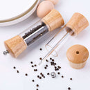 Pepper Grinder Wood Body Clear Acrylic Window Manual Pepper Mill with Ceram F3H7