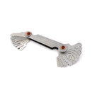 2 Pcs Stainless Steel Metric Screw Pitch 60+55 Degree Thread Measuring Gauge  ME