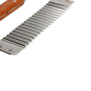 Hardwood Handle Crinkle Wax Vegetable Soap Cutter Wavy Slicer Stainless Ste