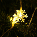 Battery Box LED String Light Waterproof Snowflake Fairy Decor Lamp (6m) A