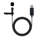 USB Lavalier Lapel Microphone Clip on Collar Mic For Meeting PC Computer Phone