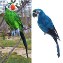 2pcs Blue and Green Handcraft Foam Parrot Birds Ornament Fits for Balcony, Tree,