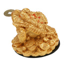 2 Pcs Feng Shui Money Frog Fortune Chinese Ching Frog Toad Coin Home Decors