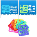 8x Hollow Out Painting Stencils Set Journal Planner Square Shape for Diary