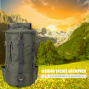 Large Fishing Tackle Backpack Cylindrical Fishing Gear Bags (Army Green) A