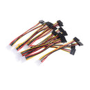 10pcs 4 pin ide male to dual sata y splitter female hdd power adapter cable N â„–[