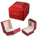 Luxury Polish Diamond Jewelry Ring Box with LED Light Engagement WeddingS