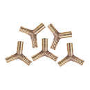 5 Pcs Brass Y-Shape 3 Ways Hose Barb Fitting Adapter Coupling for 10mm Tube E8K7