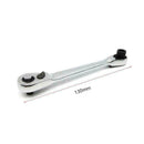 Mini 1/4" 72T Dual Head Square Ratchet Wrench Rods Best Screwdriver Hex Soc F0Y2