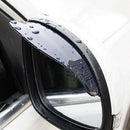 2Pcs Flexible PVC Car Rearview Mirror Rain Shade Rainproof Blades Black