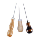 3pcs Wooden Handle Awl Leather Craft