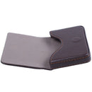 Magnetic Flip Leather Business Credit Card Case Holder Brown