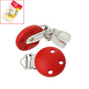 5pcs Infant Baby Wooden Pacifier Suspender Metal Soother Dummy Nipple