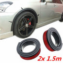 2Pcs Car Wheel Arch Trim Fender Flare Wheel Eyebrow Protector Stick Rubber Strip
