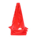 5 Pieces 9" PE Sport Training Traffic Cone for Soccer Football Basketball Red