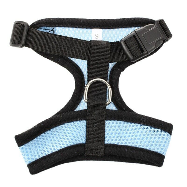 Harness vest Leash S Light blue for cats dogs animals Pet U3S9