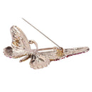 Rose Red Butterfly Brooch Mix Color Rhinestone Brooches For Women Lady Fash