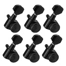 Acoustic Guitar Tuning Pegs Machine Head Tuners 3L3R Black Guitar Parts 6pcs