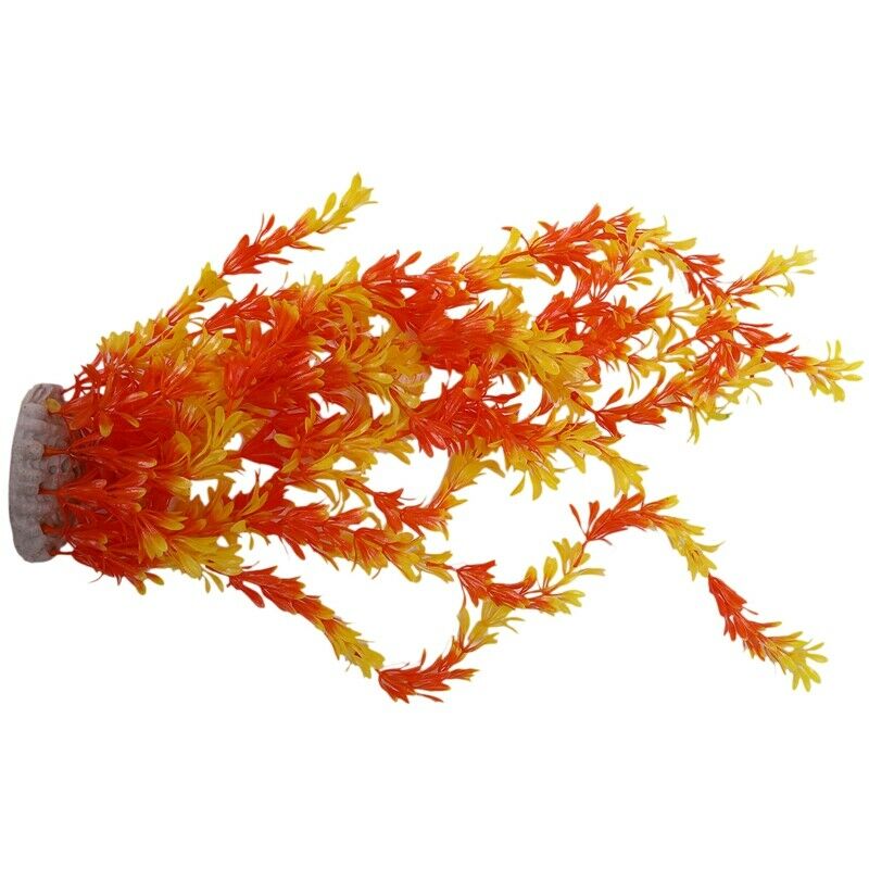 Aquarium Artificial Orange Lang Artificial Plant Decoration 50cm