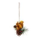 Artificial Squirrel Hanging Pendant For Home Xmas Party Dec Grey/Yellow