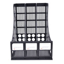 3 Section Paper Book Storage Organizer Folder Magazine File Case Office Folder &