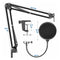 Microphone Scissor Boom Arm Stand 3/8" to 5/8" Adapter Kit Singing Recording