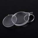 10pcs Acrylic Blank Round Clear Photo Keychain Picture Frame Gifts DIY Key Ring