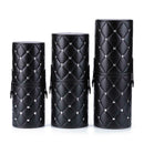 Fashion Leather Makeup Brush Storage Case Empty Holder Organizer (Black S) A