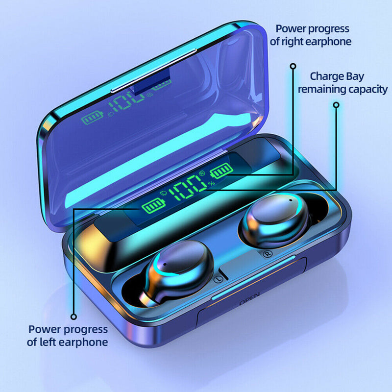 F5-9 Bluetooth 5.0 Wireless Earphones TWS Mini Earbuds with Microphone