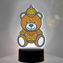DIY Diamond Painting LED Light Cartoon Bear Embroidery Night Lamp Ornament