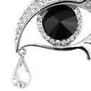 Tears of Angel Eyeball Diamond Brooch Eyelashes Crystal Pin Jewelry Scarves S9K1