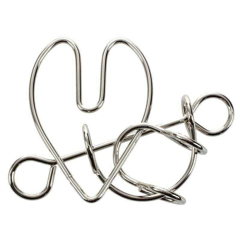 Heartbreak Wire Brain Teaser Metal Puzzle F3G9
