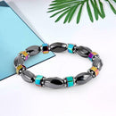 Fashion Black Gallstone Elastic String Beads Simple Health Chain Bracelet