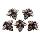5Pcs Bees Sequins Rhinestones Bead Brooch Patch Fabric Diy Fashion Clothing