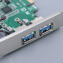 USB 3.0 PCI-E 2 Port Card PCI  HUB Adapter for Desktop Computer