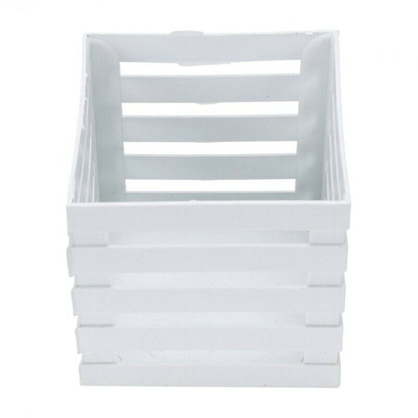 110mmx100mmx105mm white plastic square flowerpot basket decoration