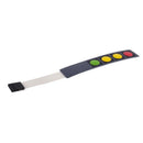 DC 12V 1x4 4 Key Matrix DIY Flat Membrane Switch Keypad 107x20x0.8mm W7A3