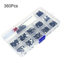 360pcs Mini Small Micro Cross Screws Flat Countersunk Head Combination ATD CQM