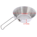 Portable Camping Picnic Cookware Stainless Steel Cooking Hiking Bowl Pot Pan3C