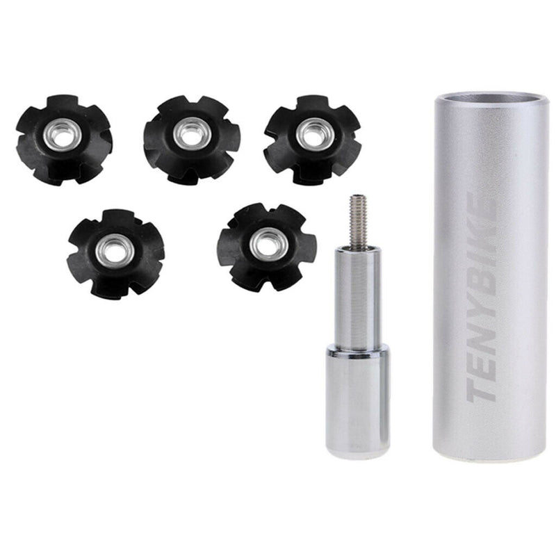 5Pcs Headset Flanged Star Nut Star Washer & Fork Headset Star Nut Setting Tool