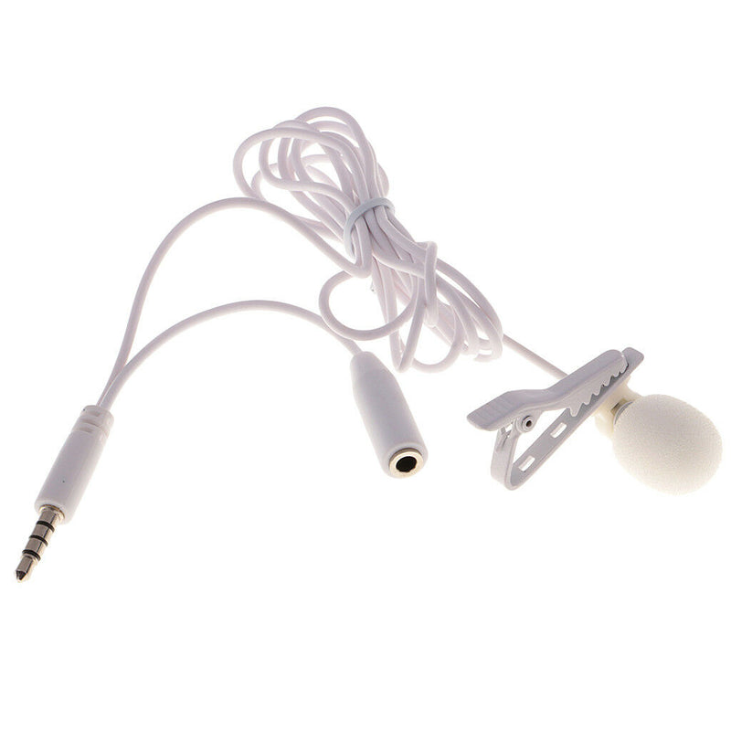 Lapel Tie Microphone Mini Clip-on Mic Hands Free for Laptop Audio Recording