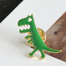 Green Dinosaur Badge Lapel Pin Brooch For Bag Backpack Accessories Kids Gift Bj
